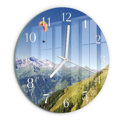 Horloge ronde Montagnes