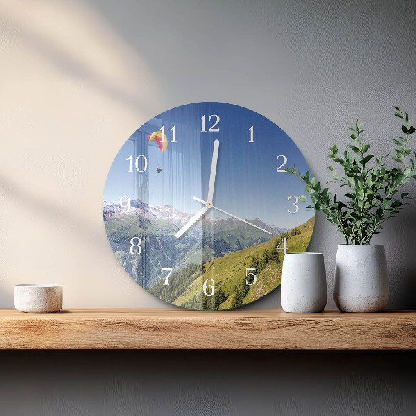 Horloge ronde Montagnes