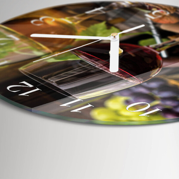 Horloge ronde Verres de vin