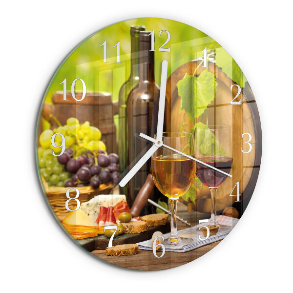 Horloge ronde Raisins pour le vin