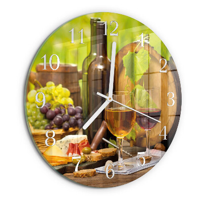 Horloge ronde Raisins pour le vin