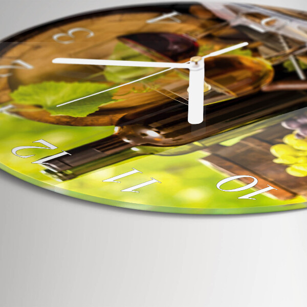Horloge ronde Raisins pour le vin