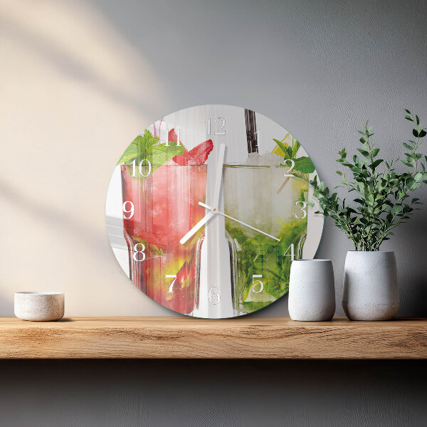 Horloge ronde Cocktails