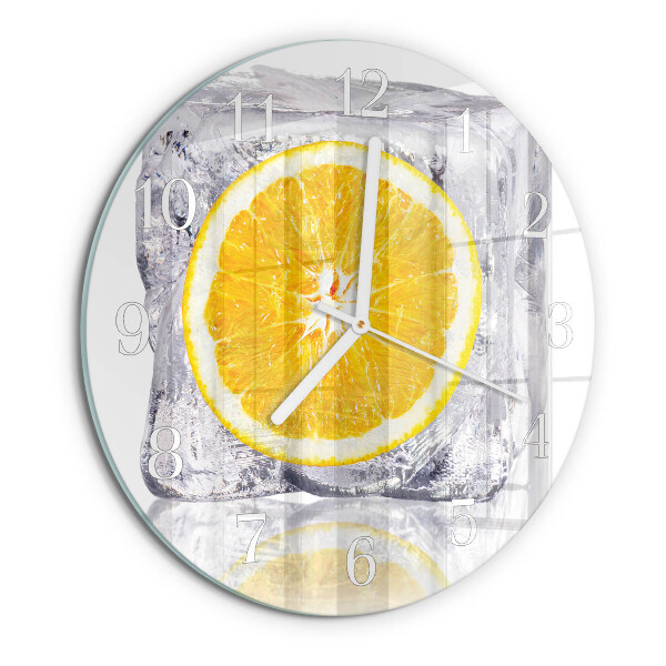 Horloge ronde Glace à l'orange