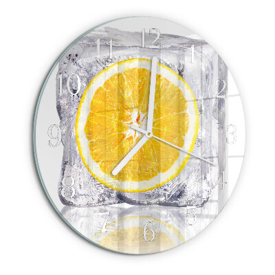 Horloge ronde Glace à l'orange