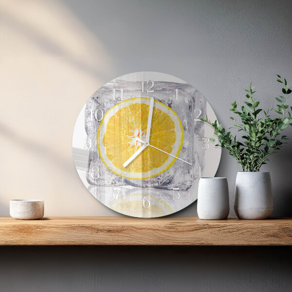 Horloge ronde Glace à l'orange
