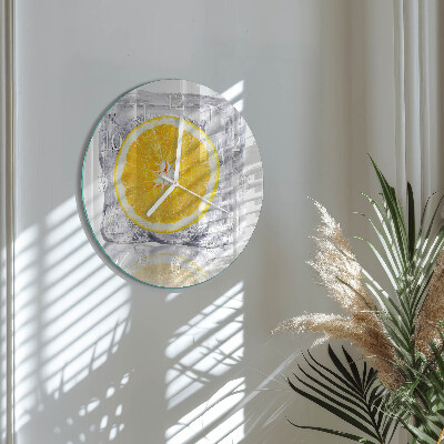Horloge ronde Glace à l'orange