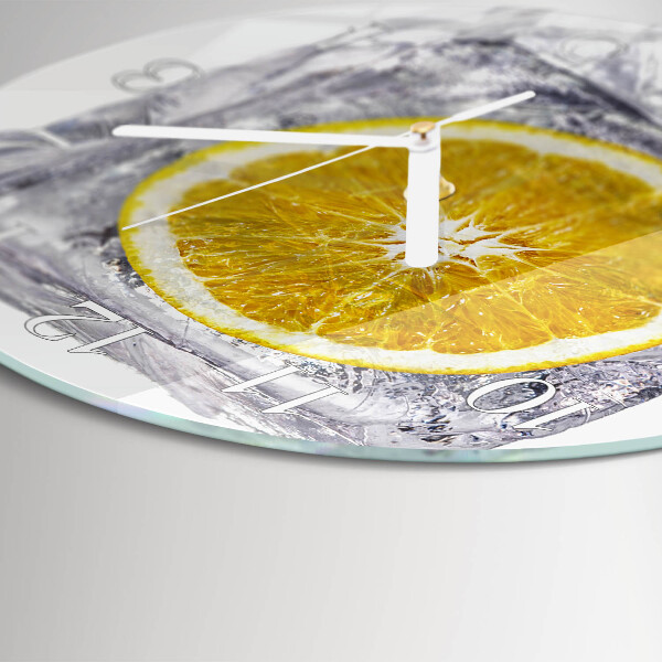 Horloge ronde Glace à l'orange