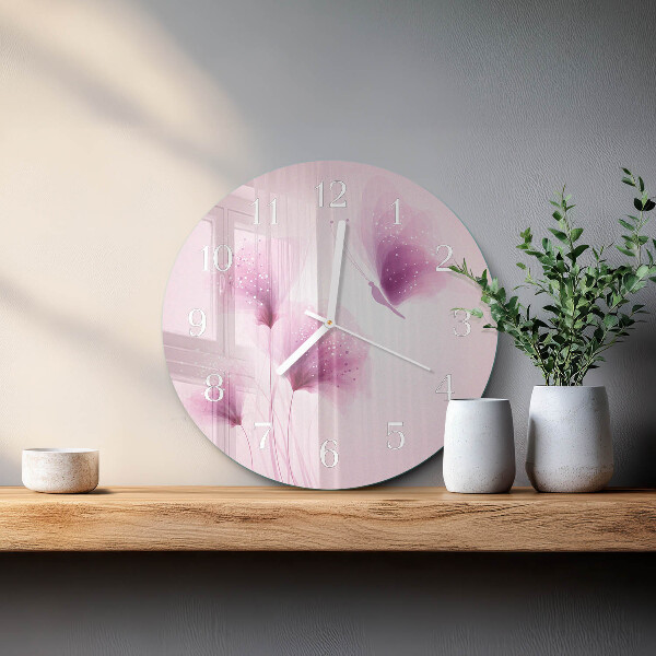 Horloge ronde Fleurs