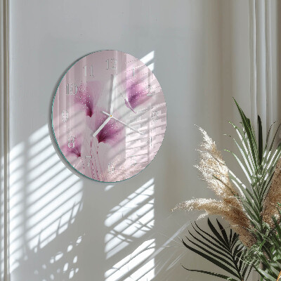 Horloge ronde Fleurs