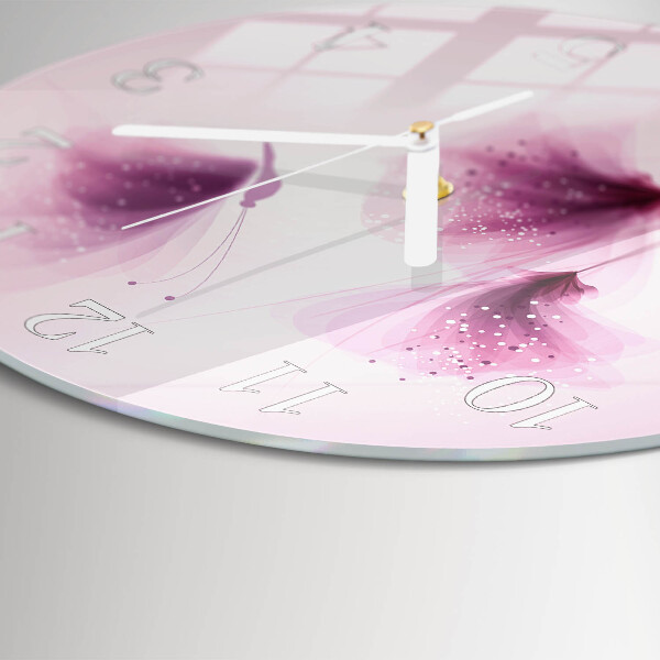 Horloge ronde Fleurs