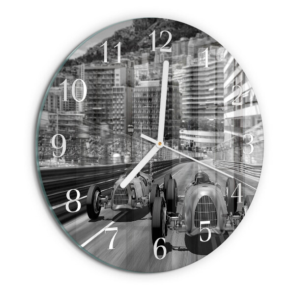 Horloge ronde Voiture de course