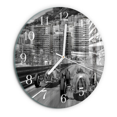 Horloge ronde Voiture de course