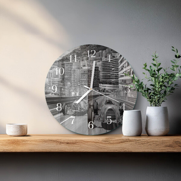 Horloge ronde Voiture de course
