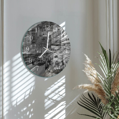Horloge ronde Voiture de course