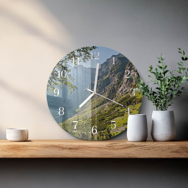 Horloge ronde Montagnes