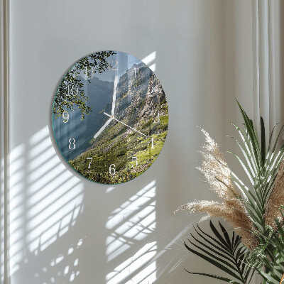Horloge ronde Montagnes