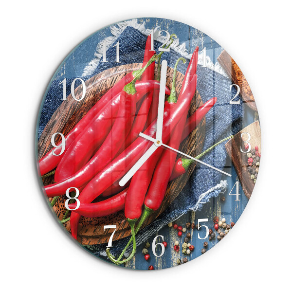 Horloge ronde piment