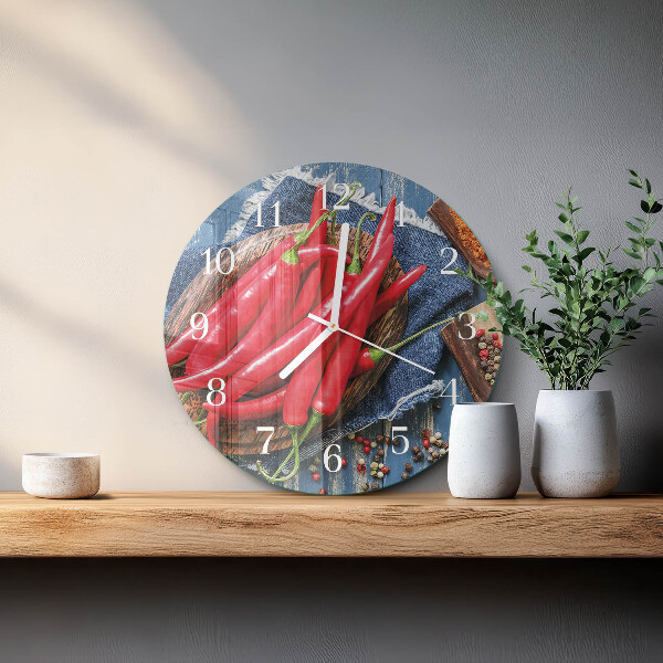 Horloge ronde piment