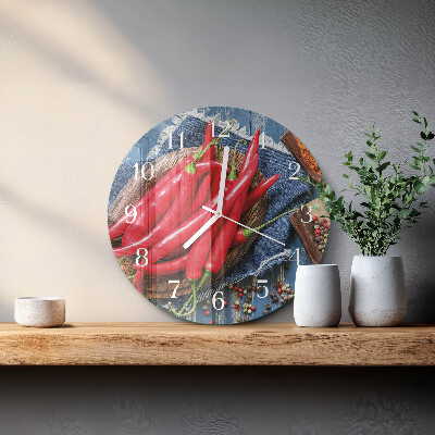 Horloge ronde piment