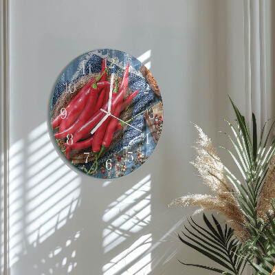 Horloge ronde piment