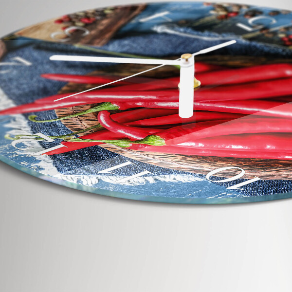 Horloge ronde piment