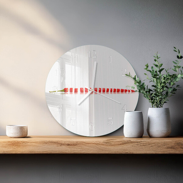 Horloge ronde piment
