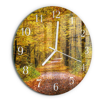 Horloge ronde Chemin forestier