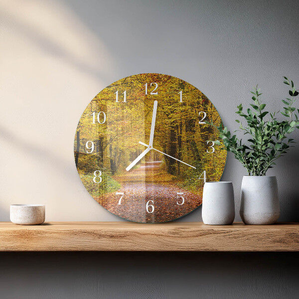 Horloge ronde Chemin forestier