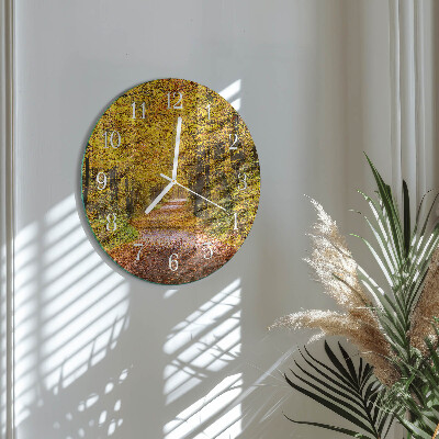 Horloge ronde Chemin forestier
