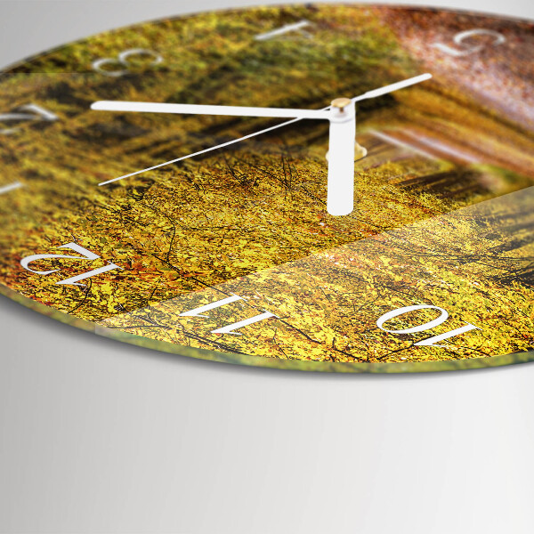 Horloge ronde Chemin forestier