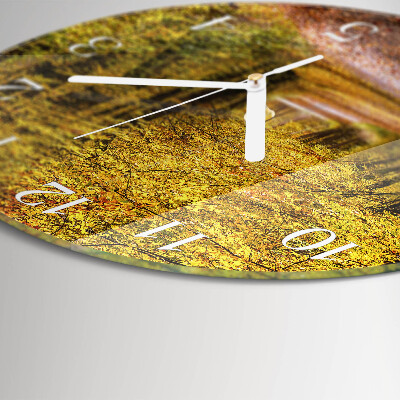 Horloge ronde Chemin forestier