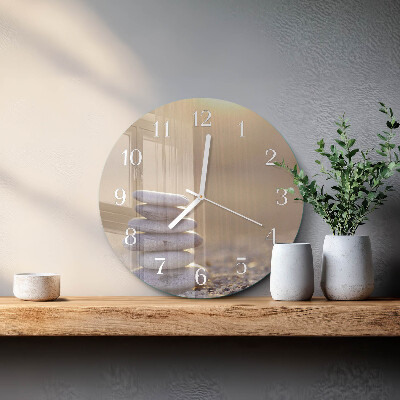 Horloge ronde Pierres