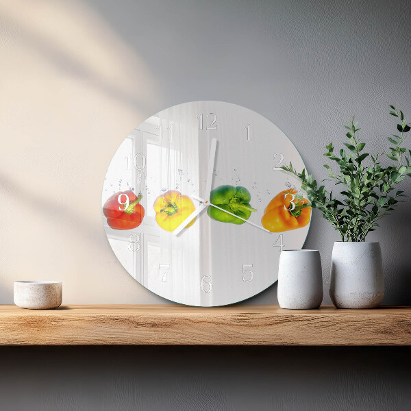Horloge ronde Poivre