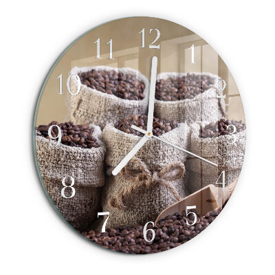 Horloge ronde Café en grains