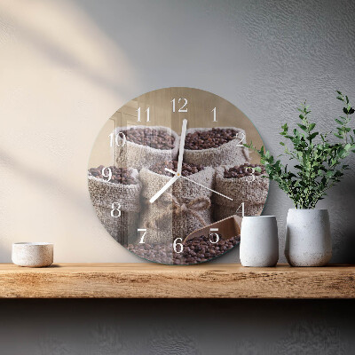 Horloge ronde Café en grains