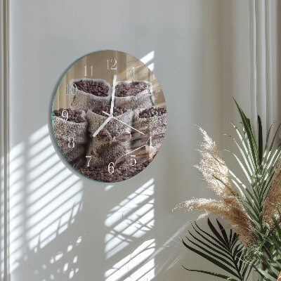 Horloge ronde Café en grains