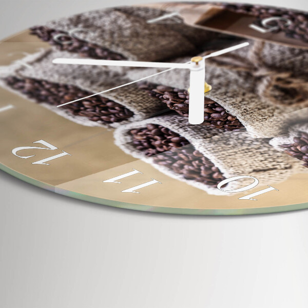 Horloge ronde Café en grains