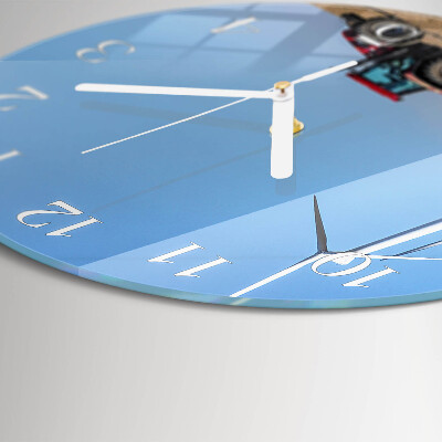 Horloge ronde Champ de tracteurs