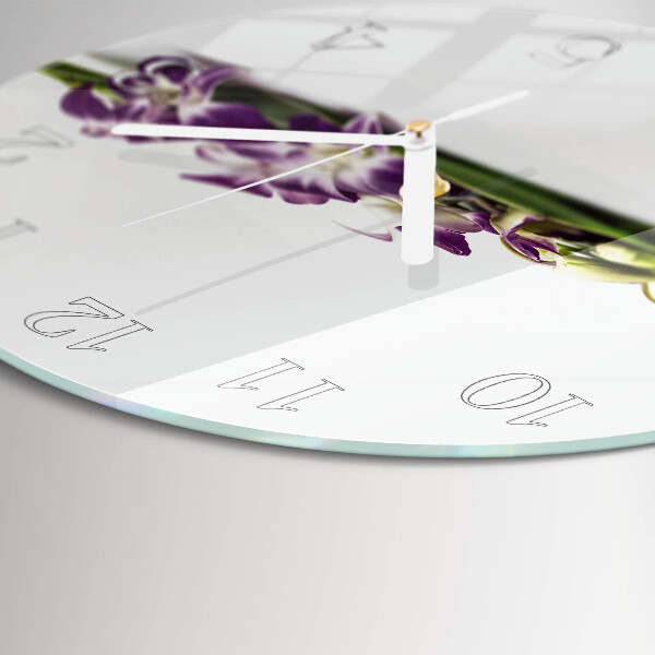 Horloge ronde Fleurs
