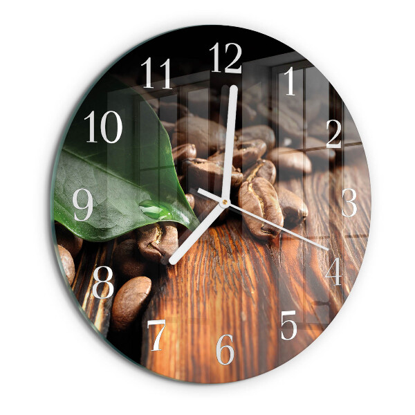Horloge ronde Café en grains