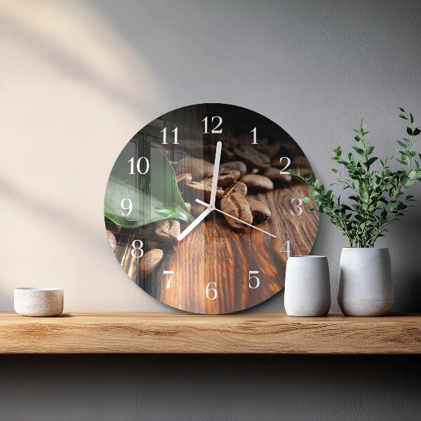 Horloge ronde Café en grains
