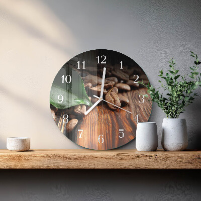 Horloge ronde Café en grains