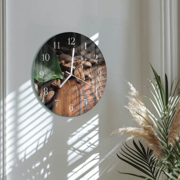Horloge ronde Café en grains