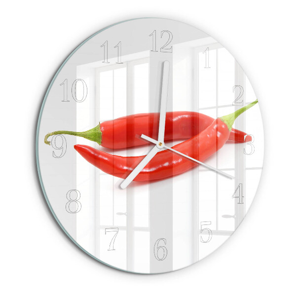 Horloge ronde piment