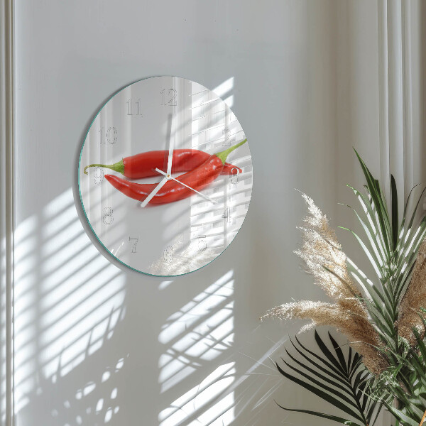 Horloge ronde piment