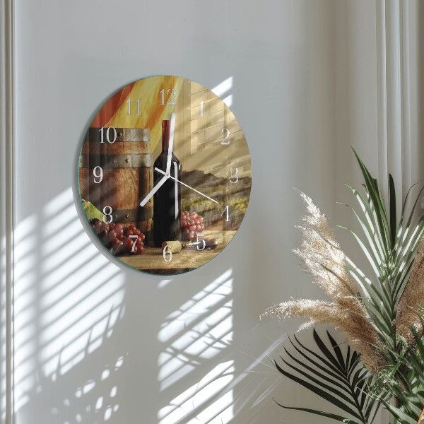 Horloge ronde tonneau à vin