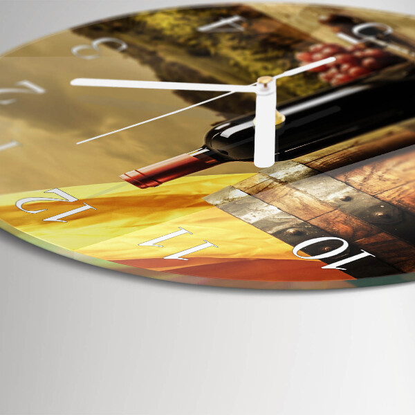 Horloge ronde tonneau à vin