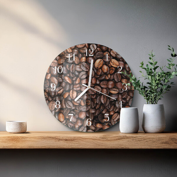 Horloge ronde Café en grains