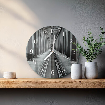 Horloge ronde Voies ferrées